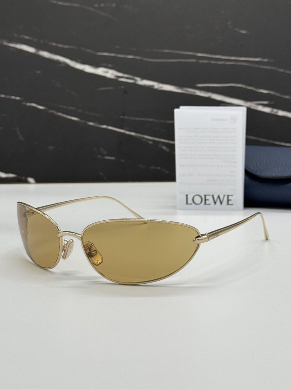 NEW LOEWE LW40164U 32E SUNGLASSES GOLD UNISEX EYEWEAR LOEWE